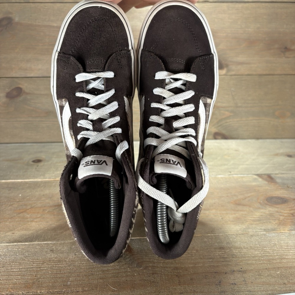 vans sk8 HI stackform womens size 7 shoes brown platform athletic skate sneakers - Picture 7 of 9